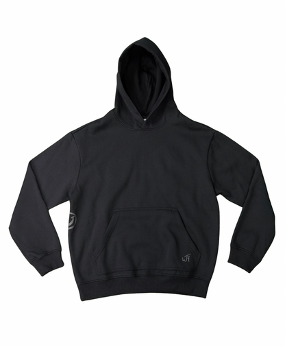 "Smiley Phases" Hoodie- Carbon Black