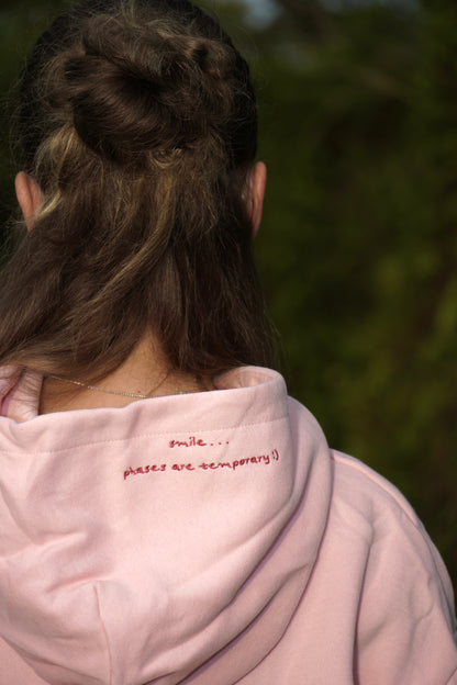 "Smiley Phases" Hoodie - Bubblegum