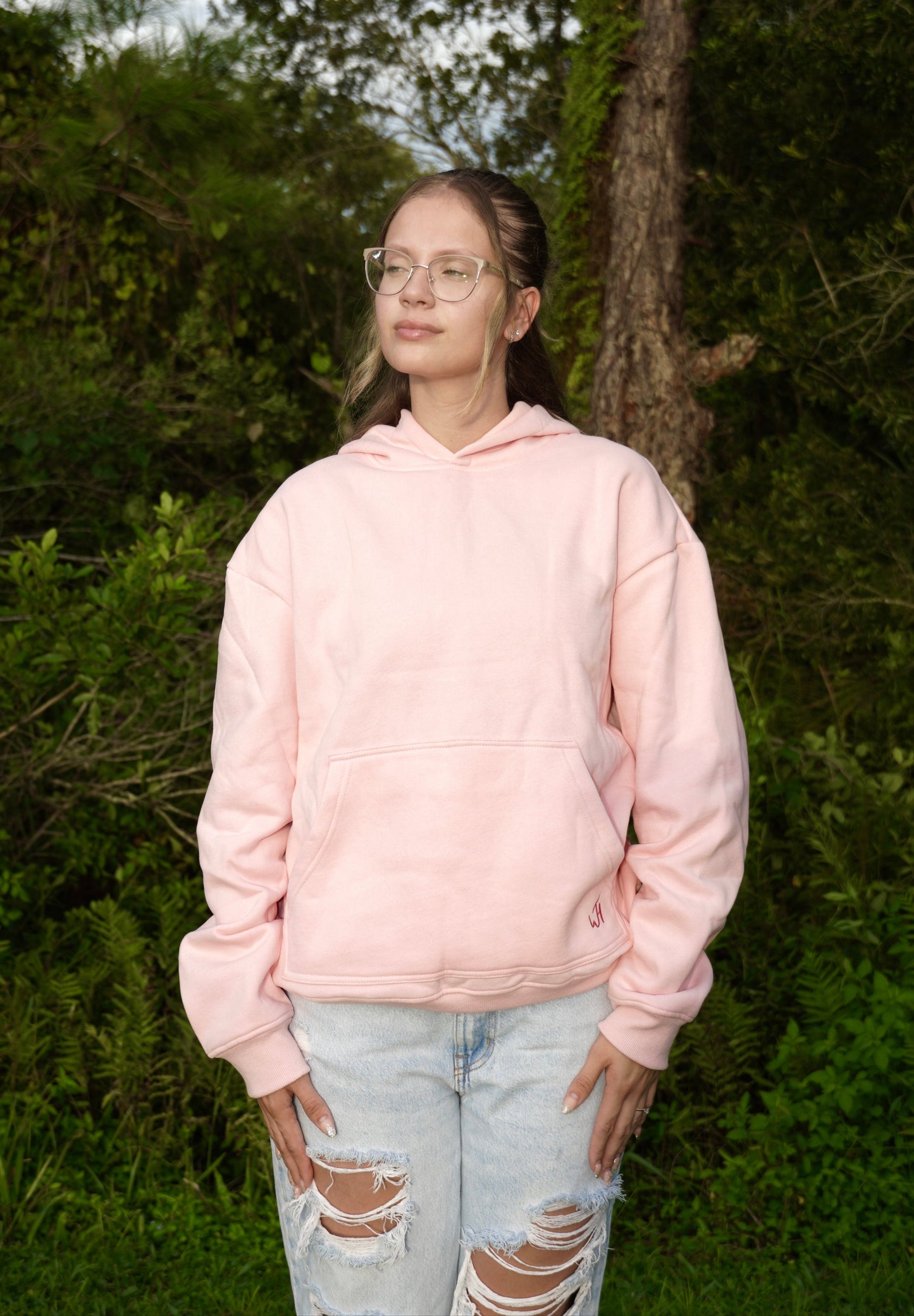 "Smiley Phases" Hoodie - Bubblegum