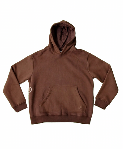 "Smiley Phases" Hoodie - Cosmic Brownie