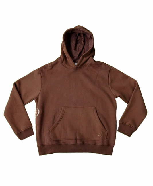 "Smiley Phases" Hoodie - Cosmic Brownie