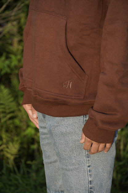 "Smiley Phases" Hoodie - Cosmic Brownie