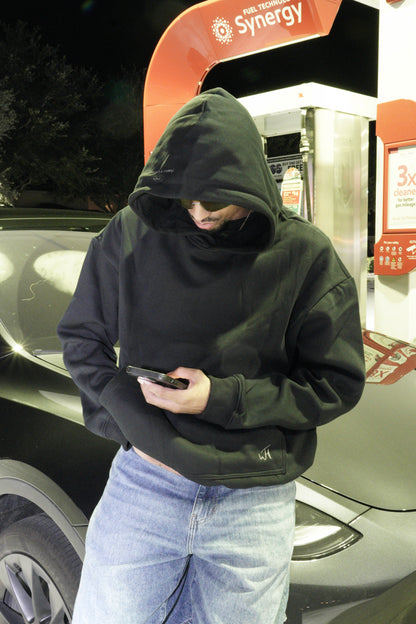 "Smiley Phases" Hoodie- Carbon Black