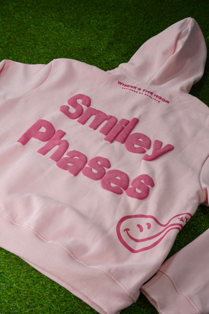 "Smiley Phases" Hoodie - Bubblegum