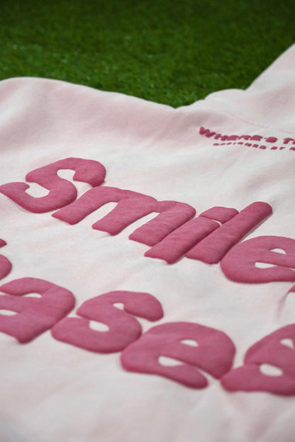 "Smiley Phases" Hoodie - Bubblegum